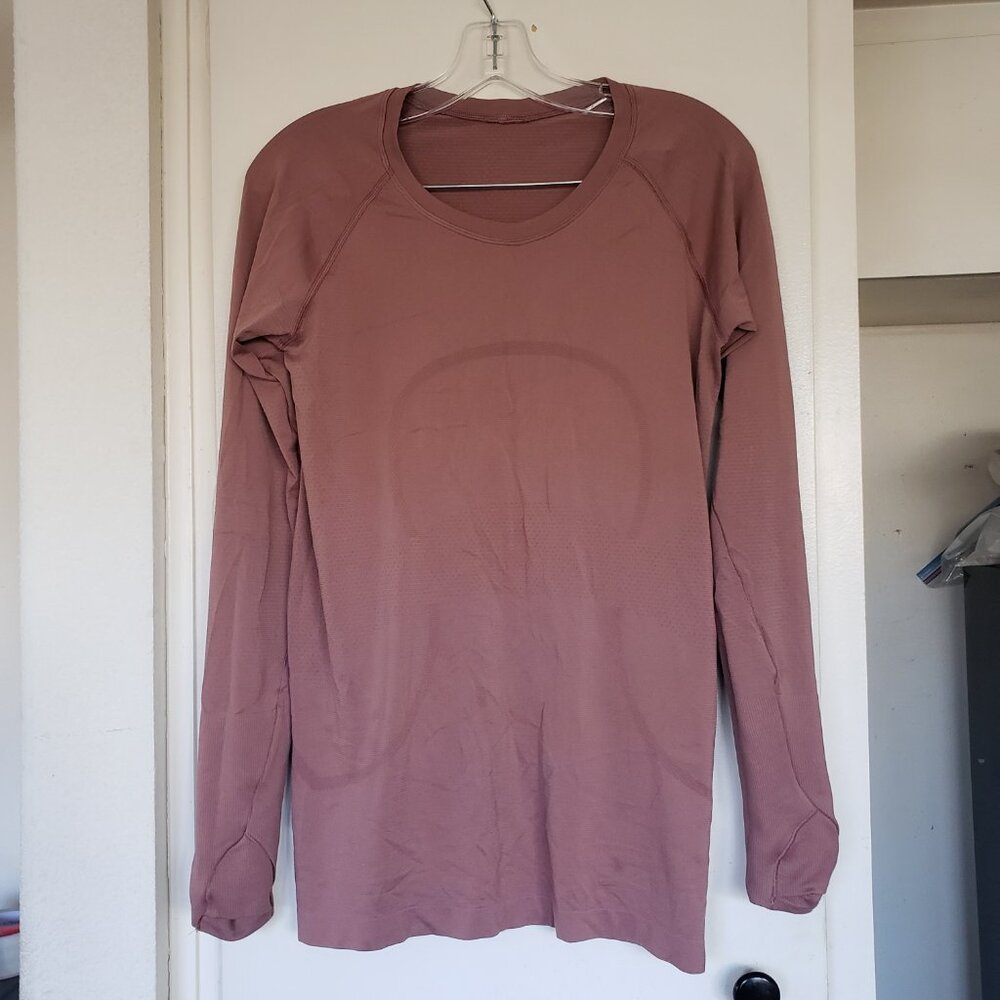 Lululemon Light Rust Long Sleeves Top